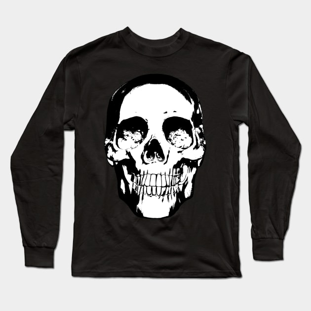 Ghost Rider Skeleton, Ghost Rider Skull Long Sleeve T-Shirt by Vladimir Zevenckih